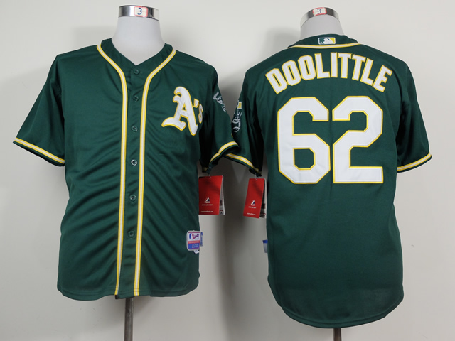 Men Oakland Athletics 62 Doolittle Green MLB Jerseys